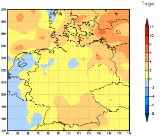 Gebietsmittel dieses Klimalaufs: +1 Tag