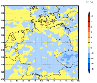 Gebietsmittel dieses Klimalaufs: 0 Tage