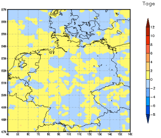 Gebietsmittel dieses Klimalaufs: 0 Tage