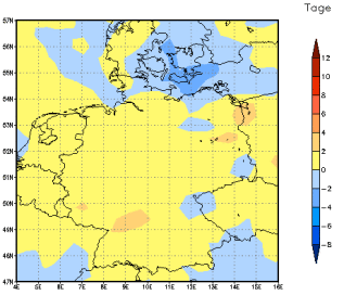 Gebietsmittel dieses Klimalaufs: 0 Tage