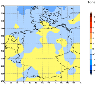 Gebietsmittel dieses Klimalaufs: 0 Tage