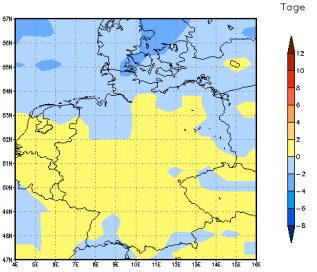 Gebietsmittel dieses Klimalaufs: 0 Tage