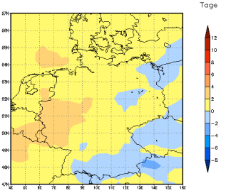 Gebietsmittel dieses Klimalaufs: 0 Tage