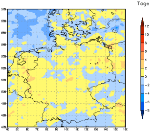 Gebietsmittel dieses Klimalaufs: +1 Tag