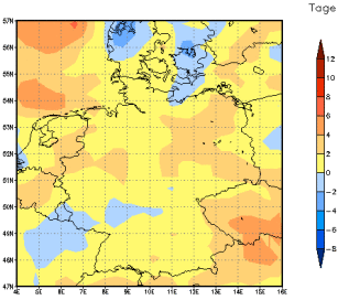 Gebietsmittel dieses Klimalaufs: +1 Tag