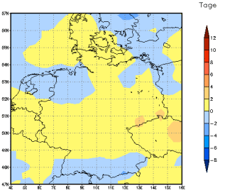 Gebietsmittel dieses Klimalaufs: 0 Tage