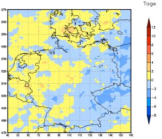 Gebietsmittel dieses Klimalaufs: 0 Tage