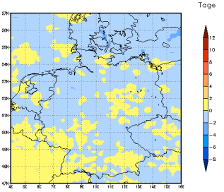 Gebietsmittel dieses Klimalaufs: 0 Tage