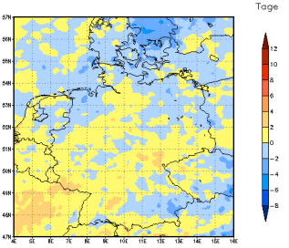 Gebietsmittel dieses Klimalaufs: 0 Tage