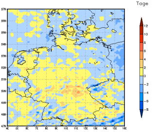 Gebietsmittel dieses Klimalaufs: 0 Tage