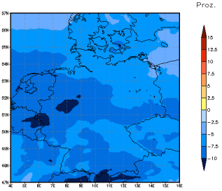 Gebietsmittel dieses Klimalaufs: -8%