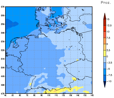 Gebietsmittel dieses Klimalaufs: -3%