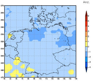 Gebietsmittel dieses Klimalaufs: -1 