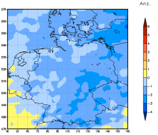 Gebietsmittel dieses Klimalaufs: -1 