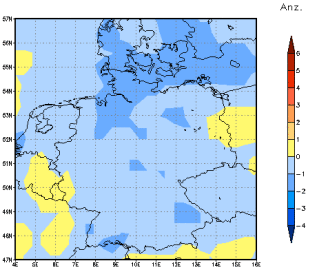 Gebietsmittel dieses Klimalaufs: -1 