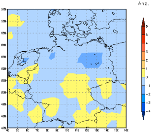 Gebietsmittel dieses Klimalaufs: -1 