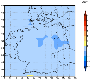 Gebietsmittel dieses Klimalaufs: -1 