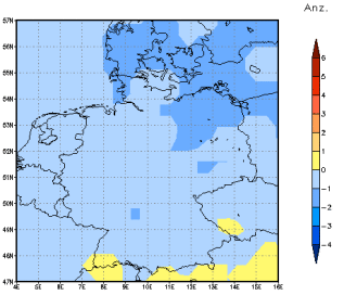 Gebietsmittel dieses Klimalaufs: -1 