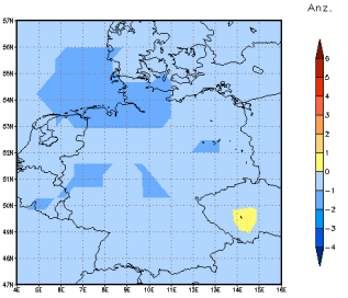 Gebietsmittel dieses Klimalaufs: -1 