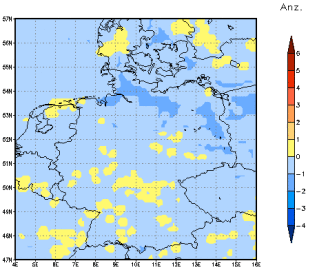 Gebietsmittel dieses Klimalaufs: -1 