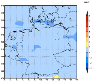 Gebietsmittel dieses Klimalaufs: -1 