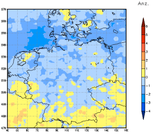 Gebietsmittel dieses Klimalaufs: -1 