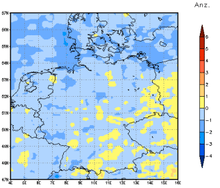 Gebietsmittel dieses Klimalaufs: -1 