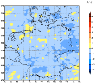 Gebietsmittel dieses Klimalaufs: -1 
