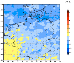 Gebietsmittel dieses Klimalaufs: -1 