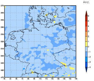 Gebietsmittel dieses Klimalaufs: -1 