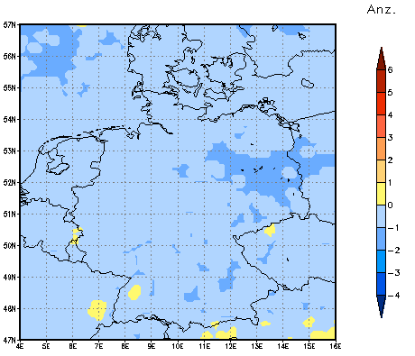 Gebietsmittel dieses Klimalaufs: -1 