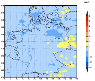 Gebietsmittel dieses Klimalaufs: -1 