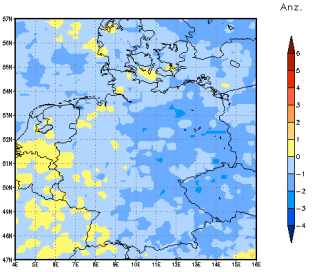 Gebietsmittel dieses Klimalaufs: -1 