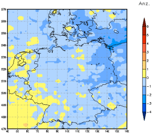 Gebietsmittel dieses Klimalaufs: -1 