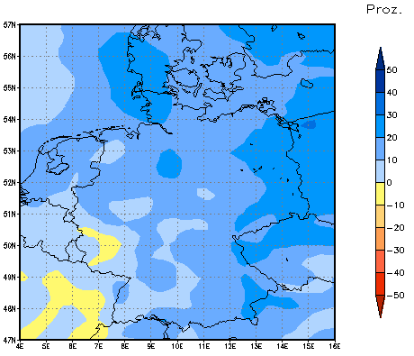 Gebietsmittel dieses Klimalaufs: +20%