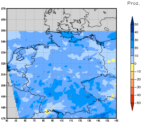 Gebietsmittel dieses Klimalaufs: +15%