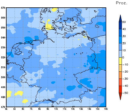 Gebietsmittel dieses Klimalaufs: +15%