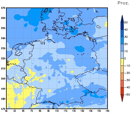 Gebietsmittel dieses Klimalaufs: +13%