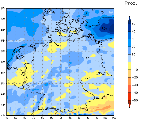 Gebietsmittel dieses Klimalaufs: +5%