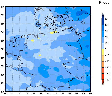 Gebietsmittel dieses Klimalaufs: +5%