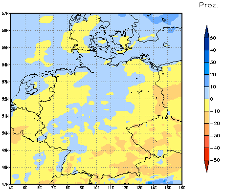 Gebietsmittel dieses Klimalaufs: -3%