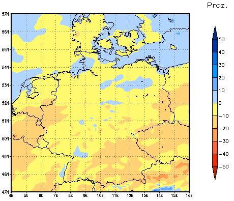 Gebietsmittel dieses Klimalaufs: -5%