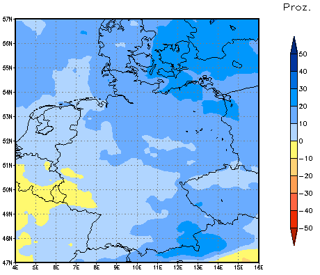 Gebietsmittel dieses Klimalaufs: +15%