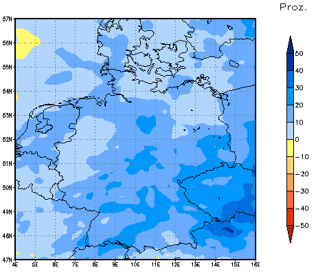 Gebietsmittel dieses Klimalaufs: +13%