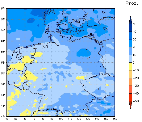 Gebietsmittel dieses Klimalaufs: +15%