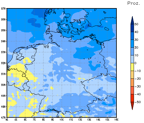 Gebietsmittel dieses Klimalaufs: +15%