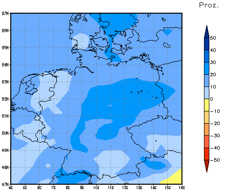 Gebietsmittel dieses Klimalaufs: +22%