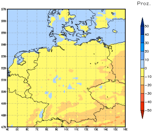 Gebietsmittel dieses Klimalaufs: -4%