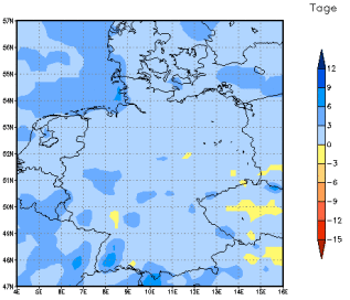 Gebietsmittel dieses Klimalaufs: +2 Tage
