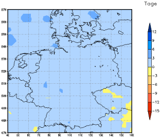 Gebietsmittel dieses Klimalaufs: +2 Tage